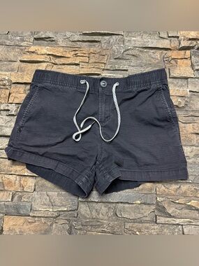 VUORI Ripstop Shorts Womens Small Charcoal Gray Pockets Elastic Waist Drawstring